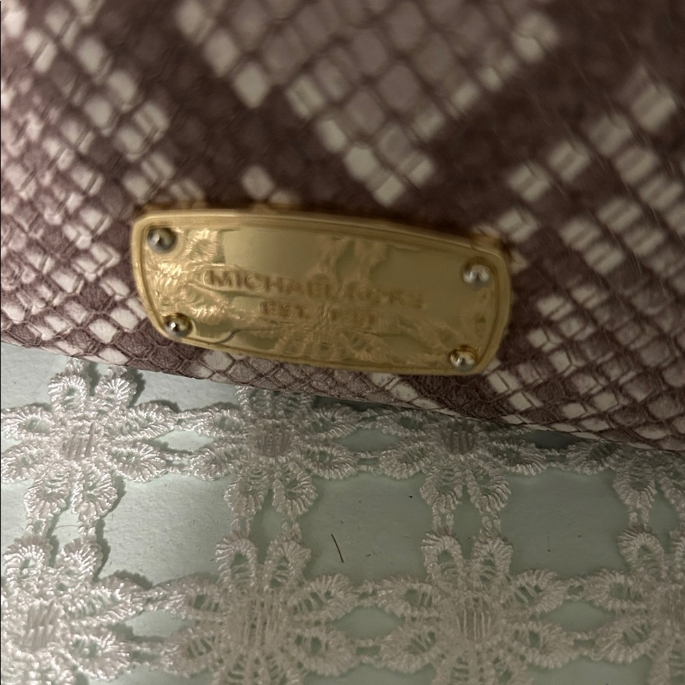 Michael Kors Brown Snakeskin Crossbody Bag - Picture 2 of 4